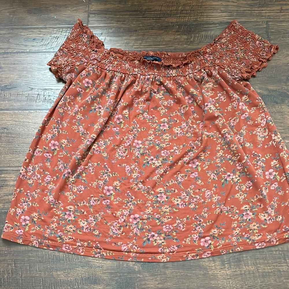 American eagle off the shoulder top!